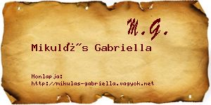 Mikulás Gabriella névjegykártya